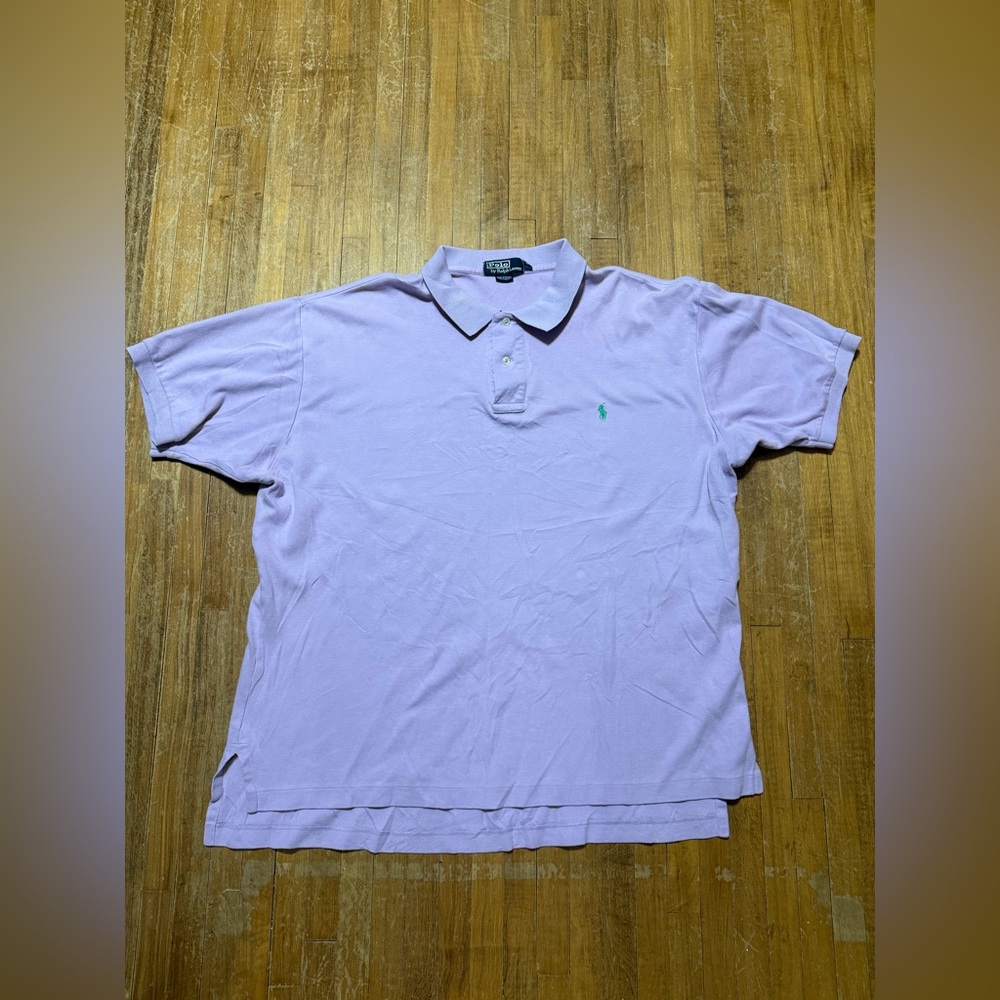 Polo By Ralph Lauren Polo Shirt Mens Size XL Purple Violet Green Pony Cotton